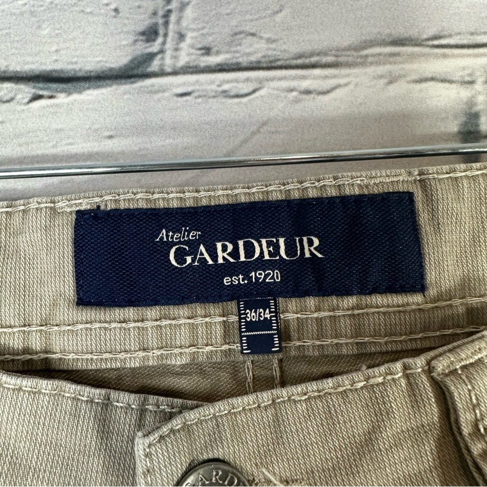 Atelier Gardeur Nigel 1 Regular Fit Men’s Chino Pants 34x32 Gray Beige - Picture 3 of 12